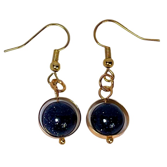 Planet charm dangle earrings, imitation stones that spin! Bundle of  5, NEW! - Picture 5 of 10